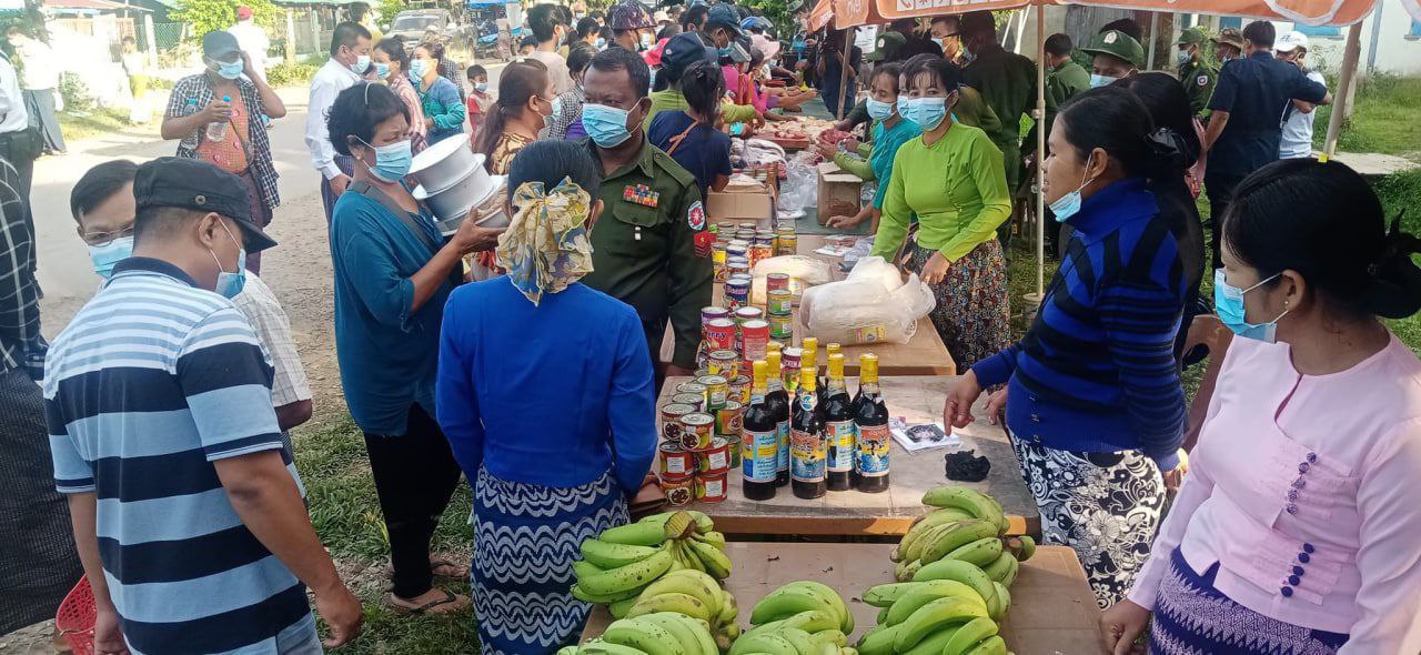 အမ်းမြို့၌ အခြေခံစားသောက်ကုန်နှင့် ဟင်းသီးဟင်းရွက်များအား သက်သာသောစျေးနှုန်းဖြင့် ရောင်းချပေး